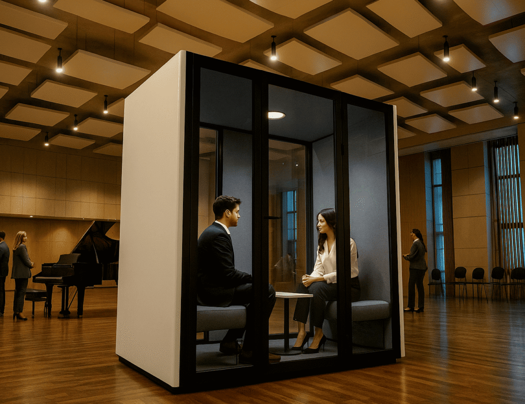 Stylish modular office pod with premium acoustic insulation – KB Housing