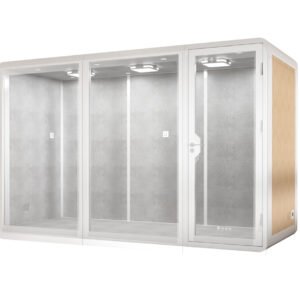 Modern soundproof office booth for private workspace or video calls