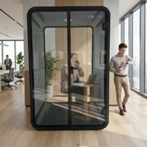Premium Soundproof Office Phone Booth Pod for Private Calls & Work – 1–2 Person